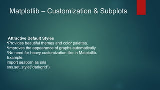 Comprehensive Guide to Data Visualization Using Python Libraries | PPTX
