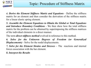 Force Force and Displacement Matrix Method | PPTX