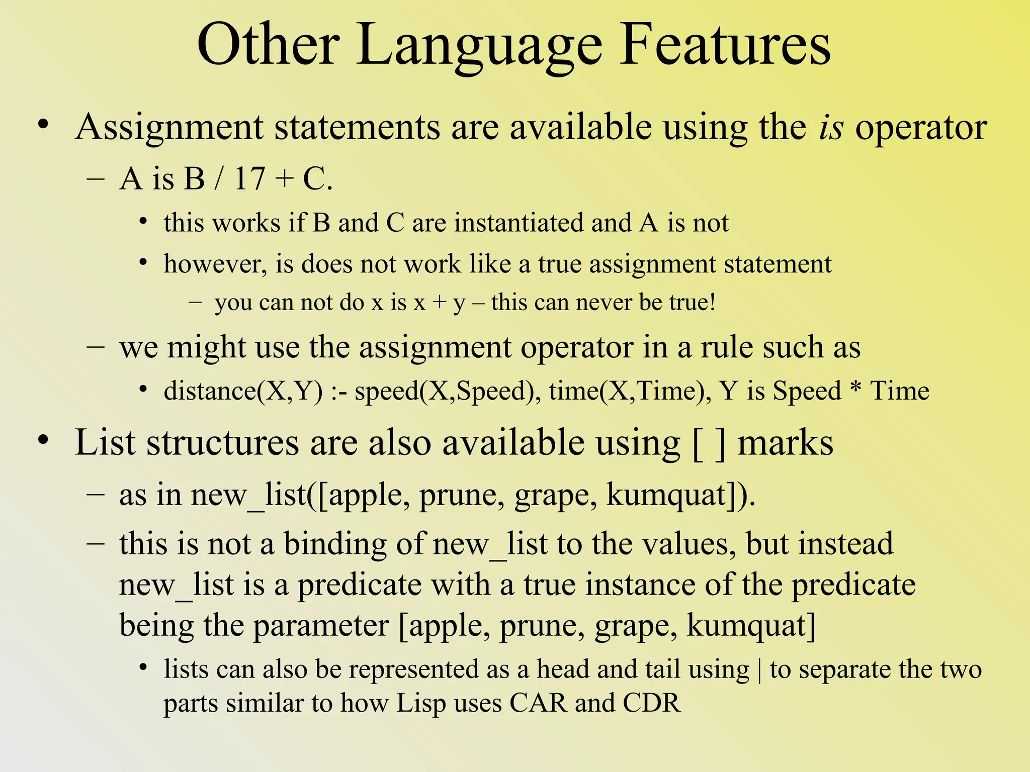 Logical Programming Paradigm for programming Languages. | PPT