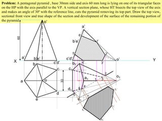 Engineering Drawing section of solid | PPTX
