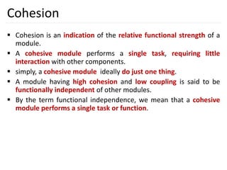 Function Cohesion Software Design Unit_4_Software_Design.pptx