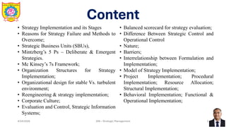Unit 4 STRATEGY IMPLEMENTATION & EVALUATION | PDF