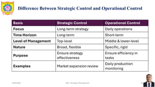 Operational Control And Strategic Control Unit 4 STRATEGY IMPLEMENTATION & EVALUATION | PDF