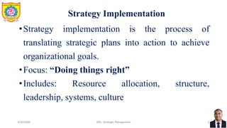 Unit 4 STRATEGY IMPLEMENTATION & EVALUATION | PDF