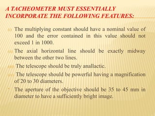 Module -4 TACHEOMETRY Surveying in Civil Engineering | PPTX