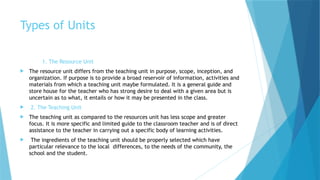 Example Teaching Unit Unit 4 TPS. Methods of Teaching Pakistan Studies | PPTX