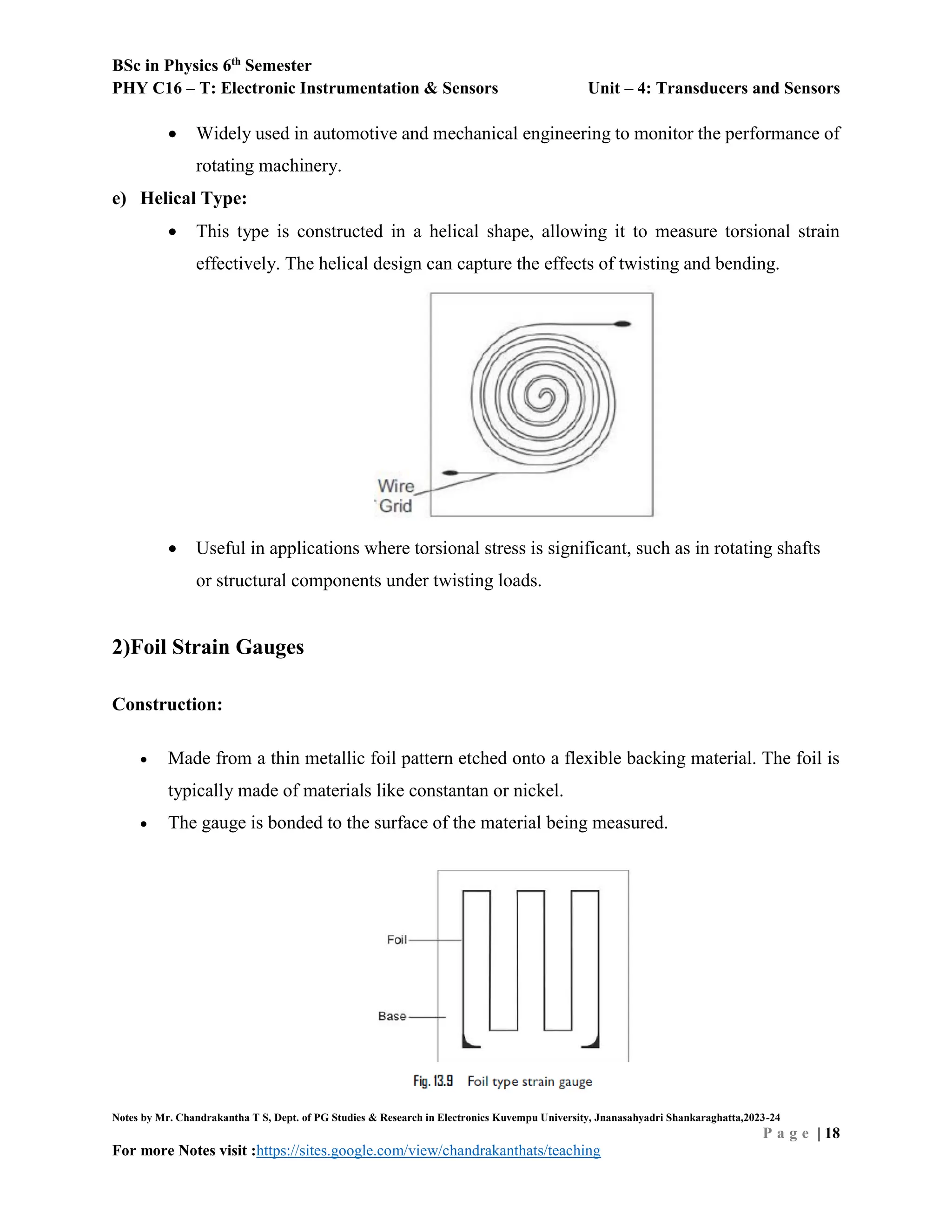 Unit – 4 Transducers and sensors:Definition and types of transducers | PDF