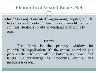 Vb.net Class Diagram Unit_4_VB_Net class notes ppt for college students | PPTX