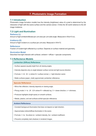 _Video_Processing_Notes.pdf notes from digital image processing | PDF