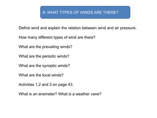 Wind Different Types Unit 4 Weather and climate | PPTX