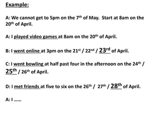 Let’s try it here: smuesl.blogspot.kr
• Student A start at the cemetery.
• Student B start at the Community Center
• Ask for directions to different place.
 