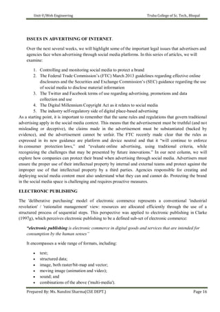 Web engineering UNIT V as per RGPV syllabus | PDF