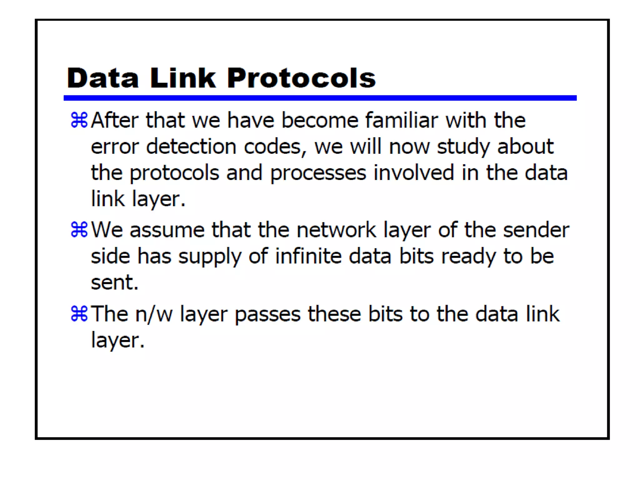 Data Link Layer