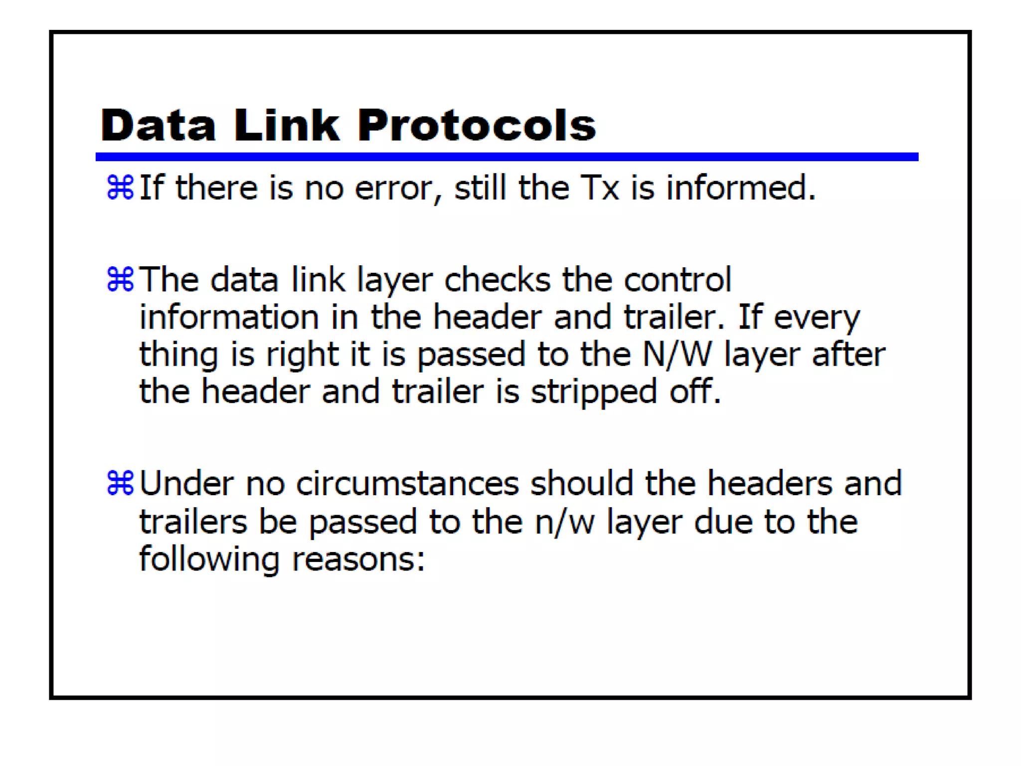 Data Link Layer