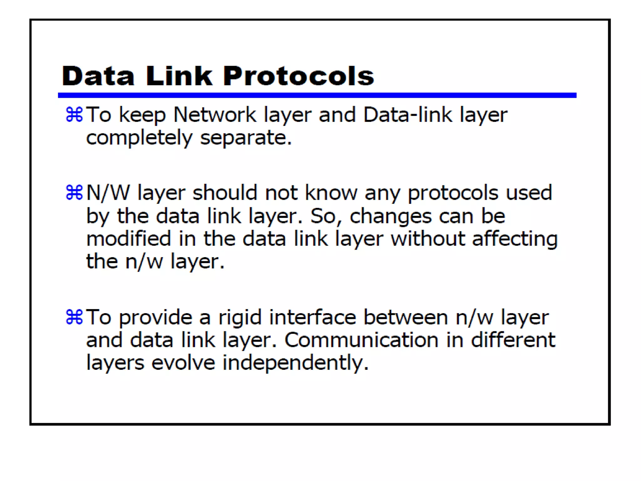 Data Link Layer