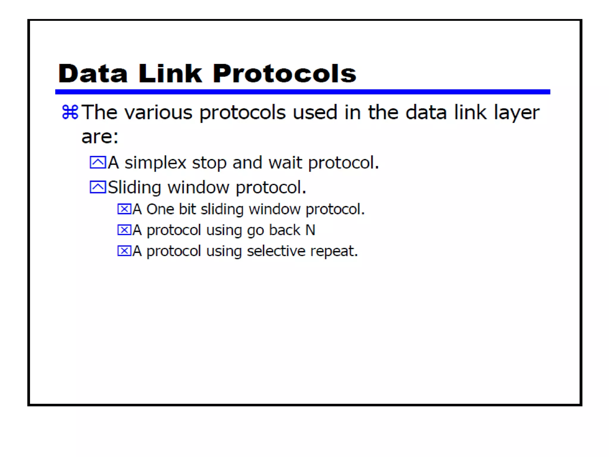 Data Link Layer