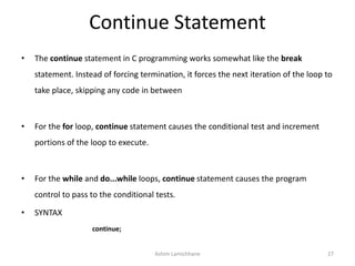 Unit 5. Control Statement | PPTX