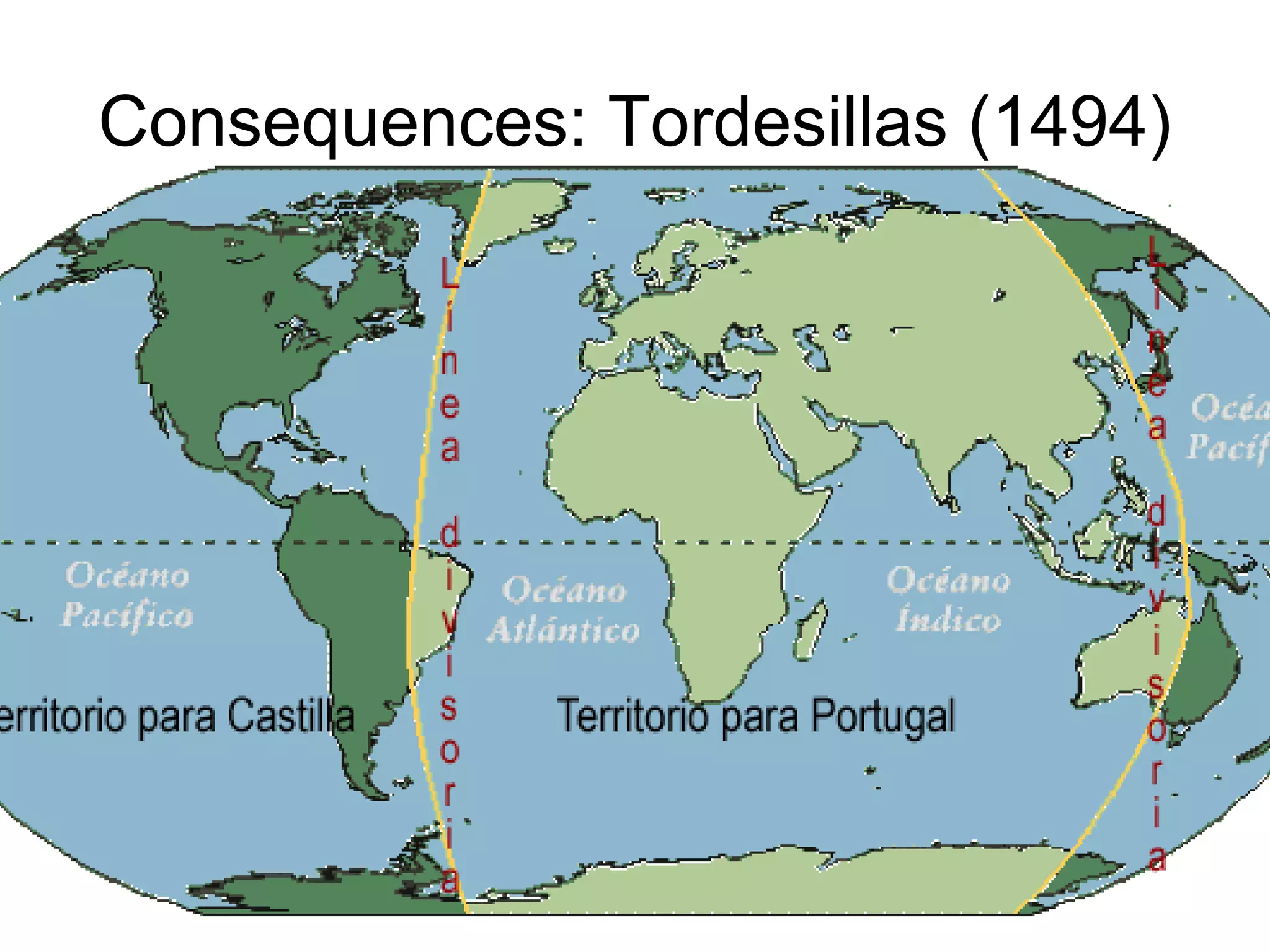 Consequences: Tordesillas (1494)
 
