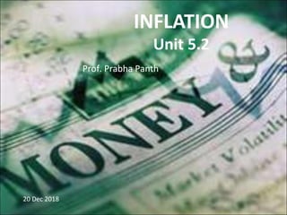INFLATION
Unit 5.2
Prof. Prabha Panth
20 Dec 2018
 