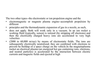 Electric Rocket Propulsion | PPTX