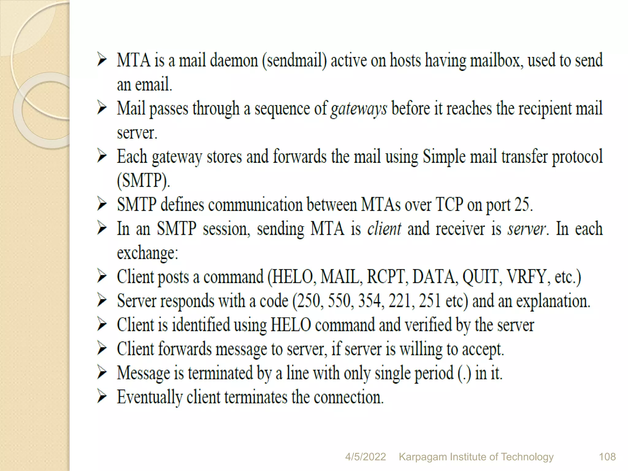 4/5/2022 Karpagam Institute of Technology 108
 
