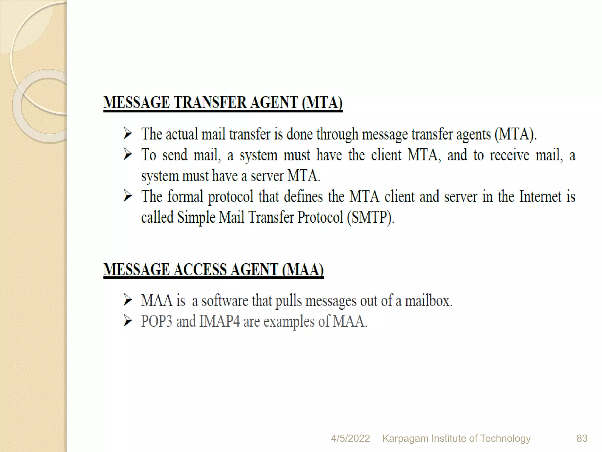 4/5/2022 Karpagam Institute of Technology 83
 