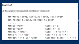 procedures and arrays | PDF