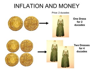 INFLATION AND MONEY
One Dress
for 2
ducades
Price: 2 ducades
Two Dresses
for 4
ducades
 