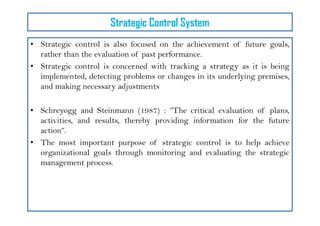Unit 5 CSM: Strategic Evaluation and Comtrol | PDF