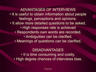 Interview Data Collection Drawbacks Methods of data collection research | PPTX