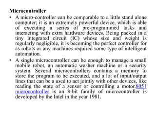 Main Intelligent Microprocessor Master Controller UNIT 5 Interfacing and Mixed Signal Controller.pptx