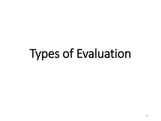 Types of Evaluation
16
 