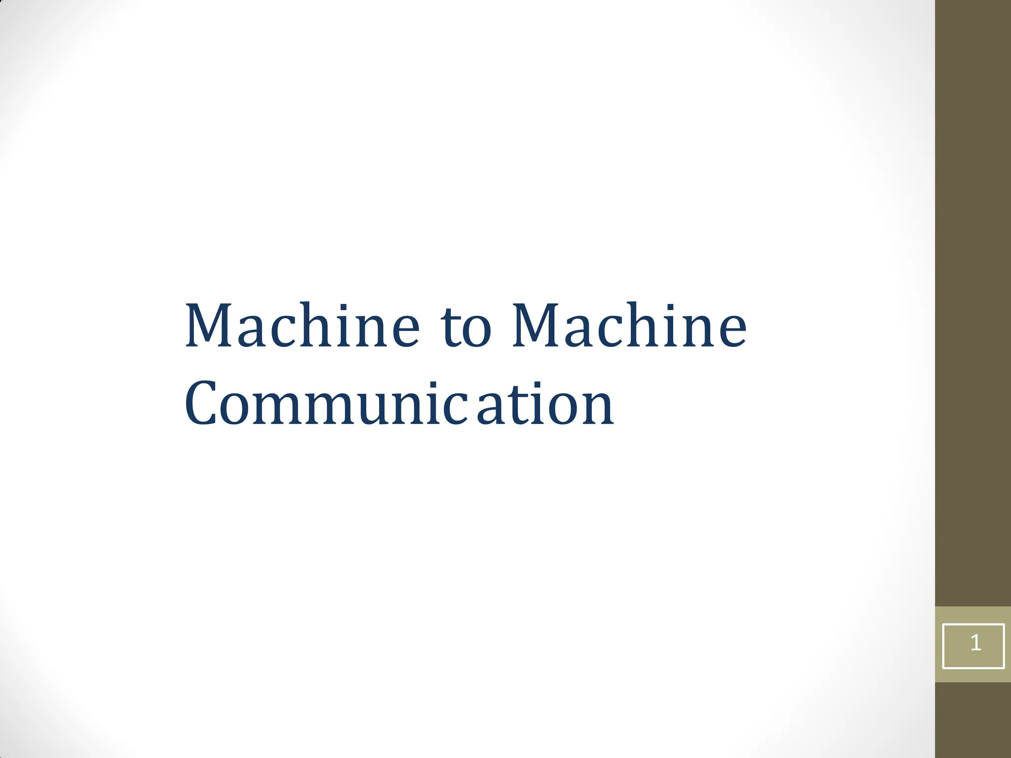 Machine to Machine Communication System in ioT | PDF