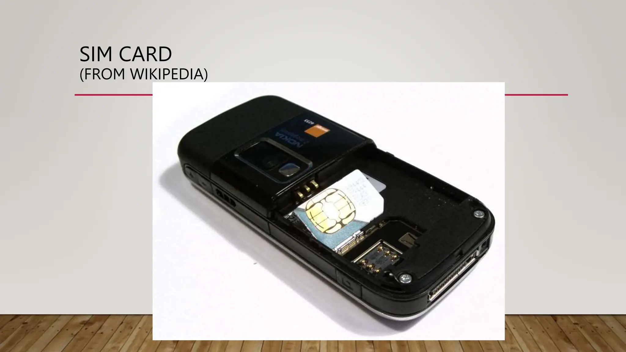 SIM CARD
(FROM WIKIPEDIA)
 