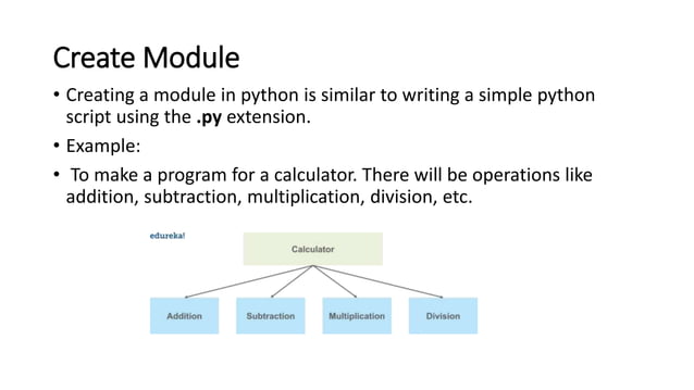 Python short notes on modules and applications | PPT