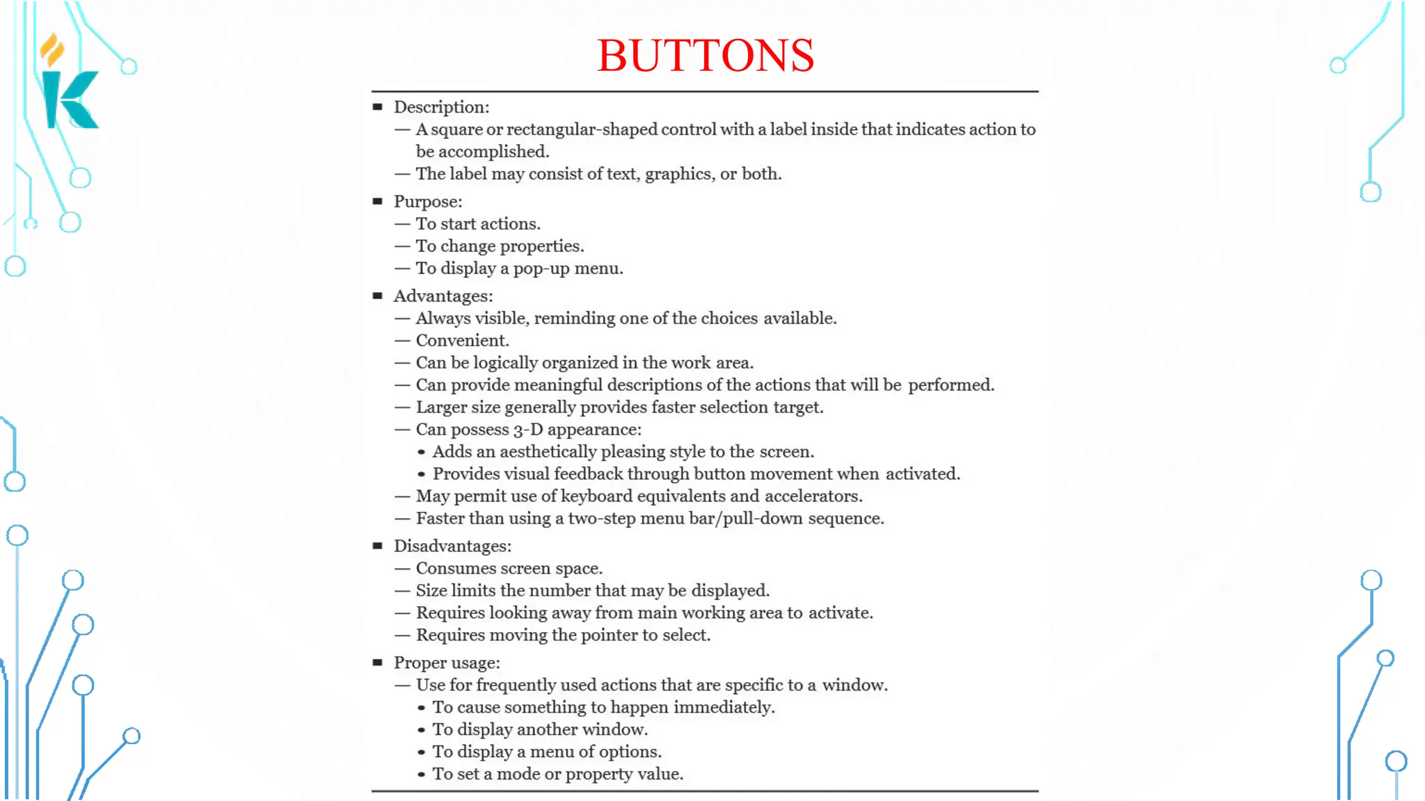 BUTTONS 