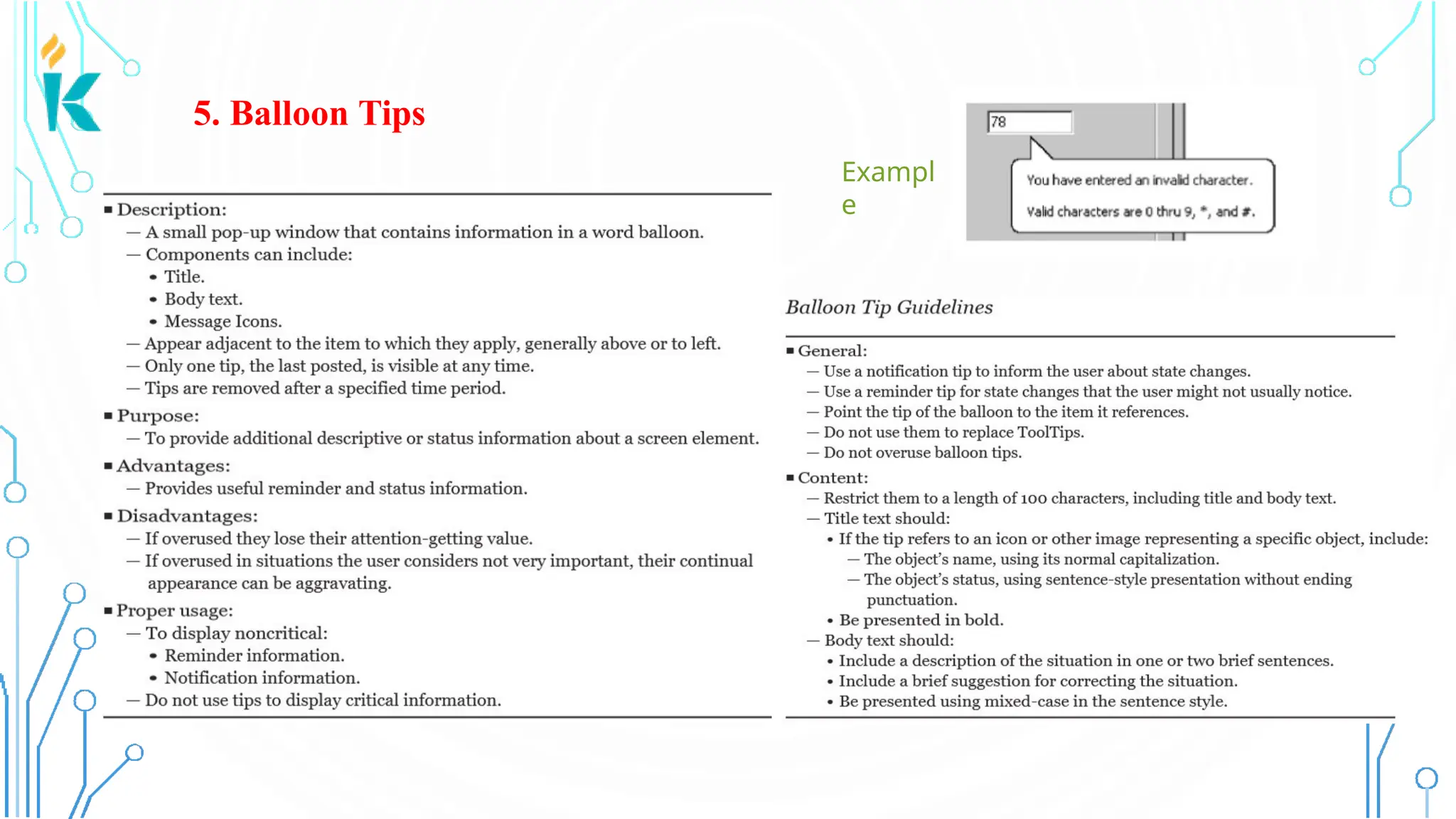 5. Balloon Tips Exampl e 