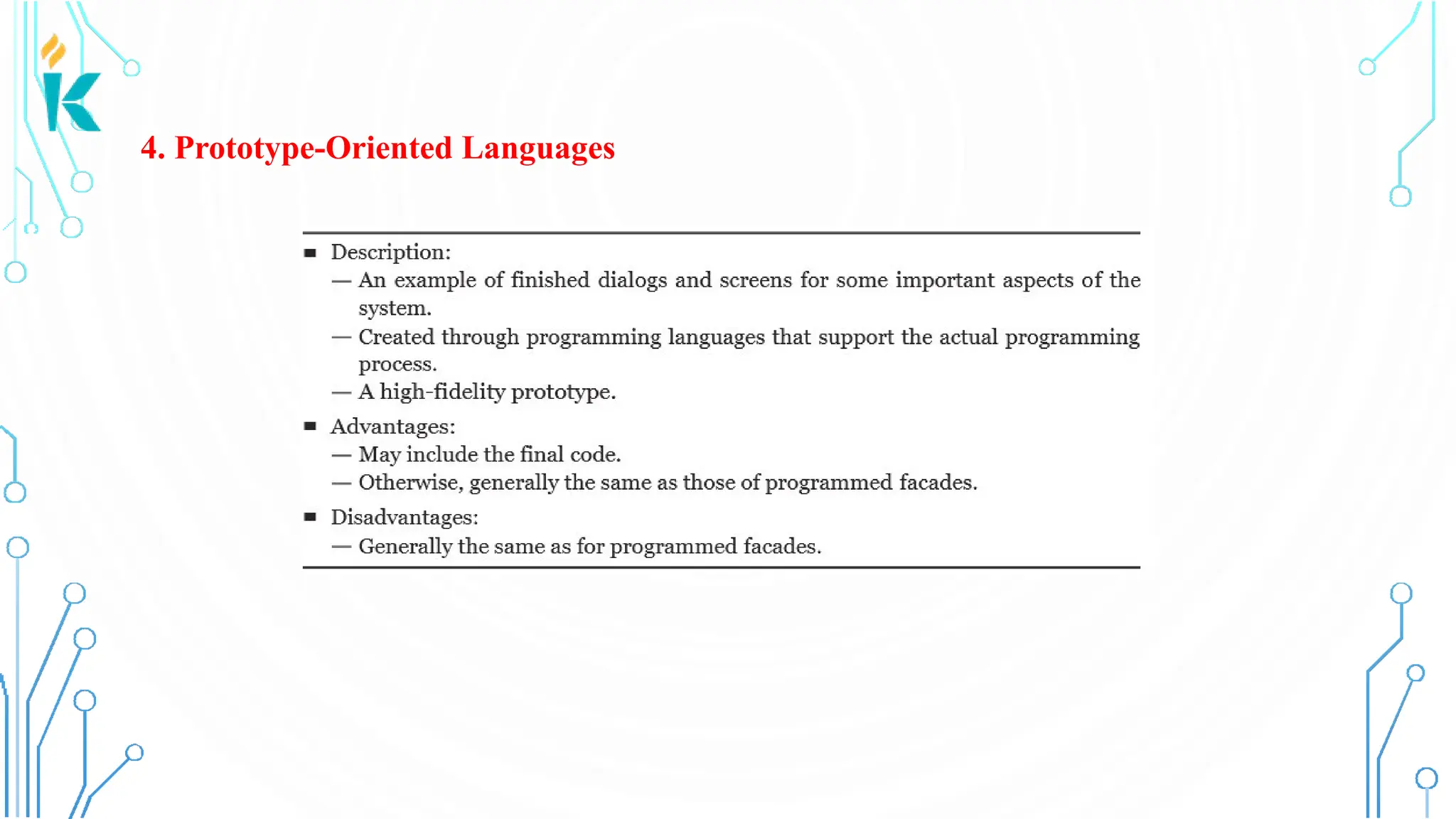 4. Prototype-Oriented Languages 