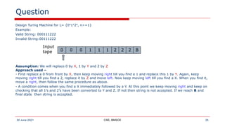 Quring Machine Problems turing machine- problems and undecidable problems | PDF