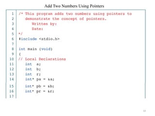 Pointers, definition,use of pointers in self referential structures | PPTX