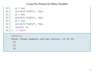 Pointers, definition,use of pointers in self referential structures | PPTX