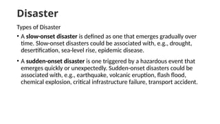 Climate Change and Disaster Management by Rabindra | PPTX