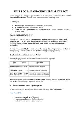 UNIT 5.docx OCEAN AND GEOTHERMAL ENERGY LESSON | DOCX