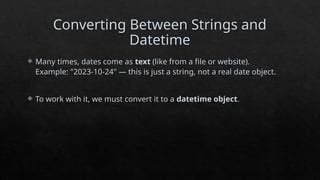 Introduction to RealTime Data Analysis in Python | PPTX