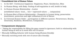 Universal human values unit 5 power point presentation | PPTX