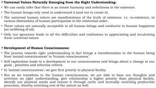 Universal human values unit 5 power point presentation | PPTX