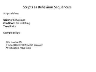 Steps in Designing a Reactive Behavioural System | PPTX