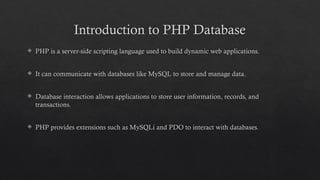 Comprehensive Guide to PHP and MySQL Database Operations for Web ...