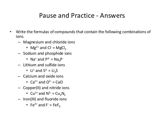Unit 5 4 basic ionic compounds