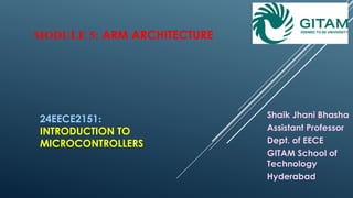Comprehensive Introduction to ARM Microcontroller Architecture and ...